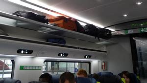 train overhead luggage rack size.